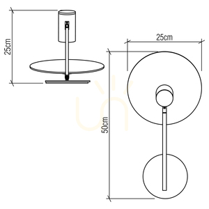 Nástěnné svítidlo Quintiesse Dot GU10 50 cm – teaková dýha small 2
