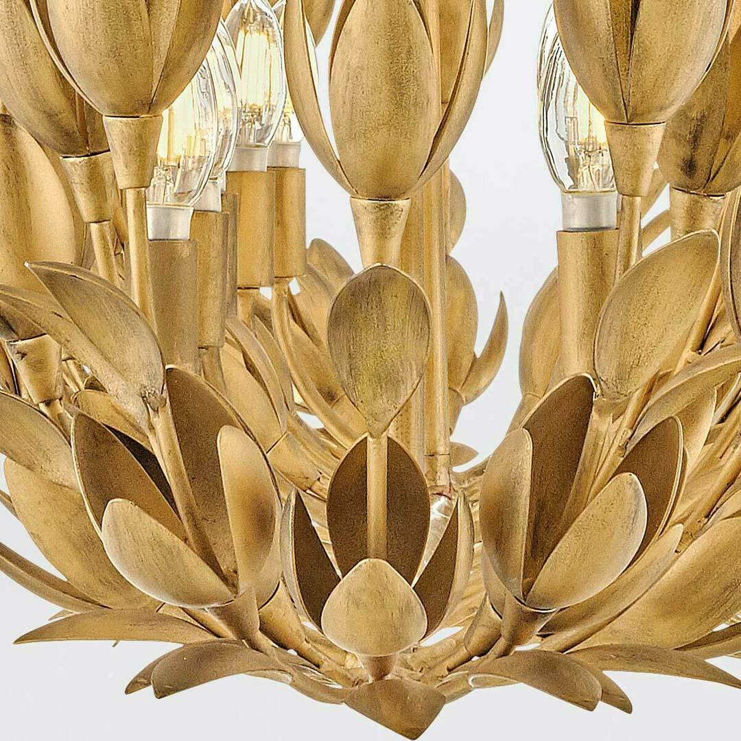 Náhled FLORA ostrovní lampa - 10 světelných zdrojů - Oxidované zlato QUINTIESSE FLORA ostrovní lampa - 10 světelných zdrojů - Oxidované zlato QUINTIESSE