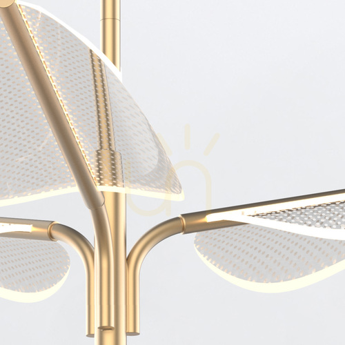 Kontrola FLORIANA velká závěsná LED lampa - Přírodní mosaz QUINTIESSE