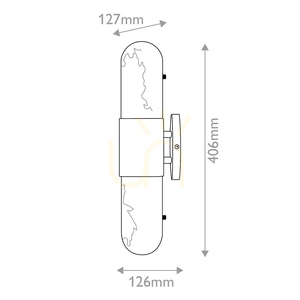 Černé nástěnné LED svítidlo Quintiesse IBIZA QN-IBIZA-M-BX 21,5 W 1530 lm 3000 K IP44 small 2