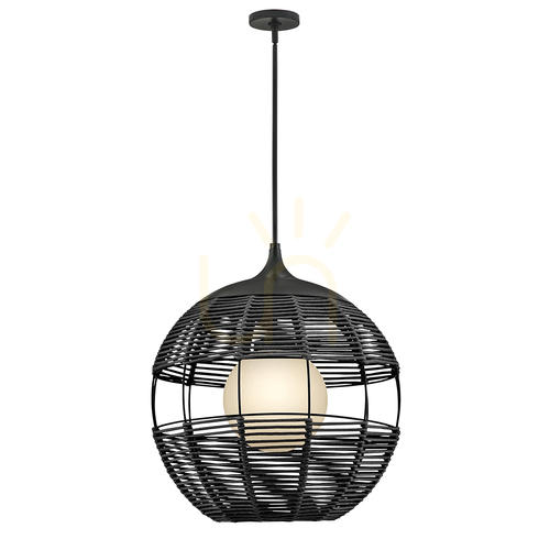 Kontrola MADDOX střední závěsné svítidlo - 1 světelný zdroj - černá QUINTIESSE