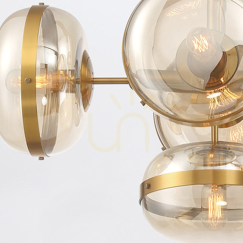 Kontrola NOTTINGHAM ostrovní lampa - 10 světelných zdrojů - Staromosaz QUINTIESSE