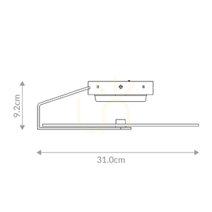 Malý plafón / nástěnné svítidlo NUVOLA - Broušené zlato QUINTIESSE small 2
