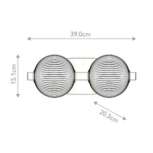 Nástěnné svítidlo PALMAS QUINTIESSE kartáčované zlato kouřové sklo LED 18W 3000K IP44 39 cm small 2