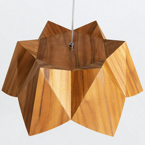 Teakové závěsné svítidlo Quintiesse PHYSALIS QN-PHYSALIS-P-M-TEAK 1×E27 Ø46 cm small 1