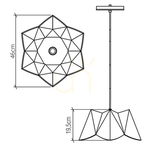 Teakové závěsné svítidlo Quintiesse PHYSALIS QN-PHYSALIS-P-M-TEAK 1×E27 Ø46 cm small 2
