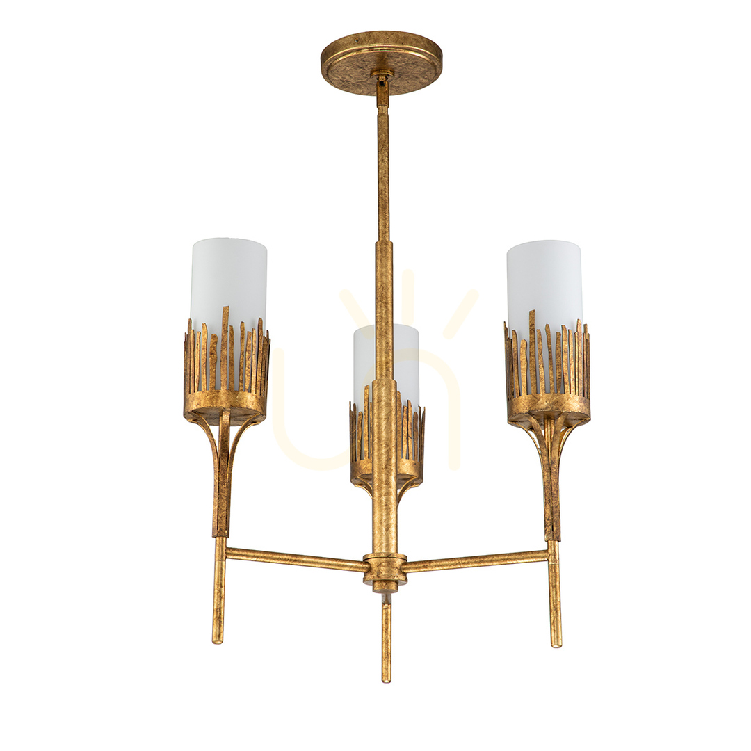 Zobrazit Lustr SAWGRASS - 3 světelné zdroje - Petal gold QUINTIESSE Lustr SAWGRASS - 3 světelné zdroje - Petal gold QUINTIESSE