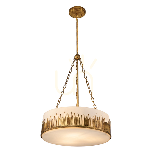 Kontrola Závěsné svítidlo SAWGRASS - 3 světelné zdroje - Petal gold QUINTIESSE