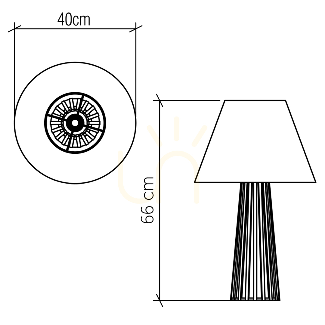 Náhled Stolní lampa SLATTED QUINTIESSE Stolní lampa SLATTED QUINTIESSE