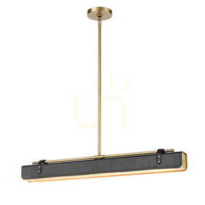 LED ostrovní lampa VALISE - Vintage mosaz, smokingová kůže QUINTIESSE small 0
