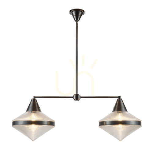 Kontrola Ostrůvková lampa WILLARD - 2 světelné zdroje - Urban brown QUINTIESSE