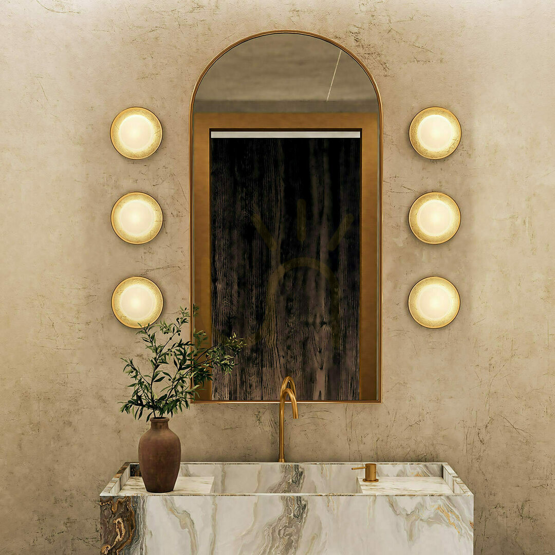 Pohled LED nástěnné svítidlo ALONSO - Vintage mosaz QUINTIESSE LED nástěnné svítidlo ALONSO - Vintage mosaz QUINTIESSE