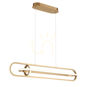 LED závěsné svítidlo Quintiesse Demark 107,1 cm, kartáčovaná zlatá small 3