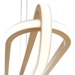 LED závěsné svítidlo Quintiesse Demark 107,1 cm, kartáčovaná zlatá small 4