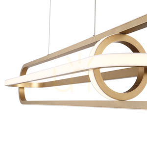 LED závěsné svítidlo Quintiesse Demark 107,1 cm, kartáčovaná zlatá small 5
