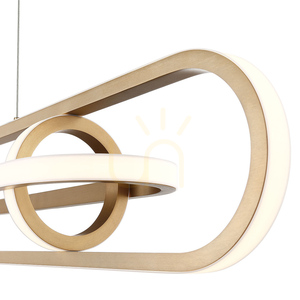 LED závěsné svítidlo Quintiesse Demark 107,1 cm, kartáčovaná zlatá small 7