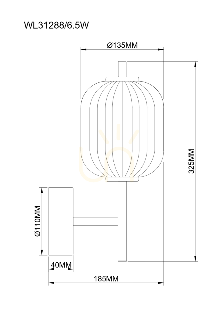 Pohled Nástěnné svítidlo Zuma Line AKARI WL31288/6.5W zlatá 1xLED Nástěnné svítidlo Zuma Line AKARI WL31288/6.5W zlatá 1xLED