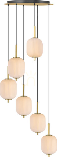 Kontrola Závěsné svítidlo Zuma Line AKARI DU31288A/34W zlatá 6xLED