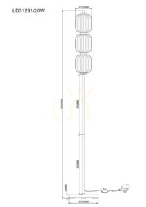 Stojací lampa Zuma Line AKARI LD31291/20W zlatá 1xLED 1 Stojací lampa Zuma Line AKARI LD31291/20W zlatá 1xLED small 1
