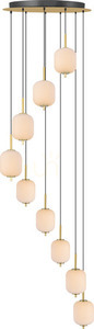 Závěsné svítidlo Zuma Line AKARI DU31288/55W, LED 55 W, 3274 lm, CCT 3000/4500/6500 K, zlaté, šířka 63 cm, výška 240 cm small 0