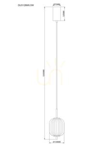 Závěsné svítidlo Zuma Line AKARI DU31288/6.5W zlatá 1xLED small 1