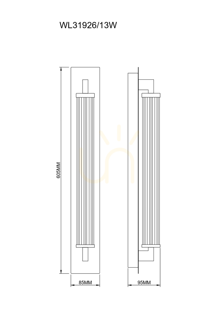 Pohled Nástěnné svítidlo Zuma Line DORIA WL31926/13W černá 1xLED Nástěnné svítidlo Zuma Line DORIA WL31926/13W černá 1xLED
