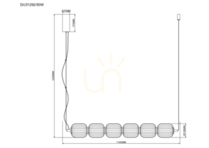 Závěsné svítidlo Zuma Line AKARI DU31292/50W zlatá 1xLED 1 Závěsné svítidlo Zuma Line AKARI DU31292/50W zlatá 1xLED small 1