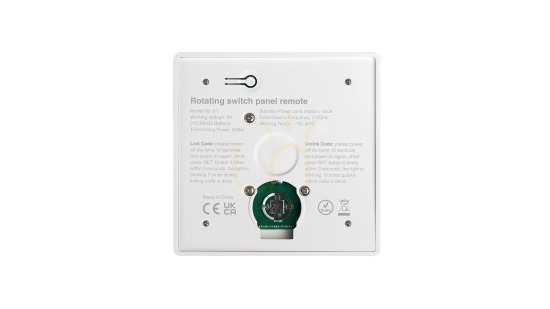 Pohled MiBoxer RF PANEL 1 STREF MONO/CCT - bílý K1 MiBoxer RF PANEL 1 STREF MONO/CCT - bílý K1