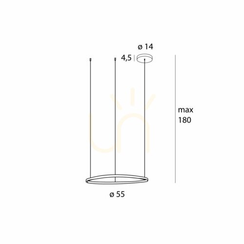 Kontrola Závěsné svítidlo Max Light Cayenne 55 cm kartáčovaná měď LED 27W 2964