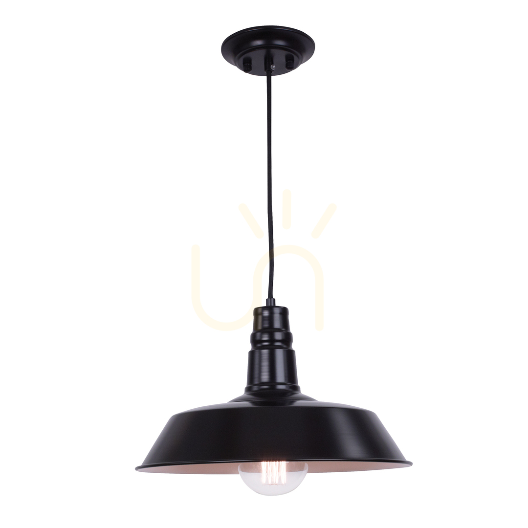 Kontrola Přívěsek Zambelis černý matný hliník E27 1x40W 36 cm Přívěsek Zambelis černý matný hliník E27 1x40W 36 cm
