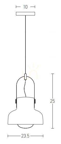 Pohled Závěsná lampa Zambelis černá matná E27 kovová 1x40W, ø23,5 cm Závěsná lampa Zambelis černá matná E27 kovová 1x40W, ø23,5 cm