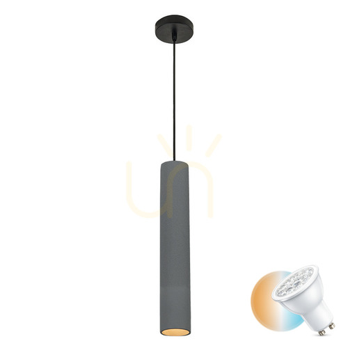 Kontrola Závěsné svítidlo Zambelis beton černé GU10 40 cm