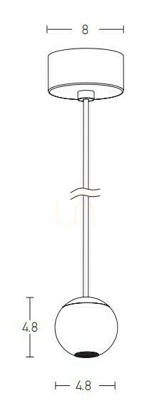 Pohled Závěsné LED světlo Zambelis 4,5W 3000K černé, písečná černá Závěsné LED světlo Zambelis 4,5W 3000K černé, písečná černá