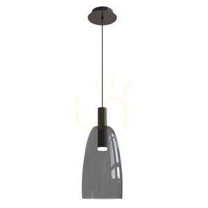 Závěsné svítidlo Zambelis sklo černá matná kouřově šedá LED 5W 3000K small 0
