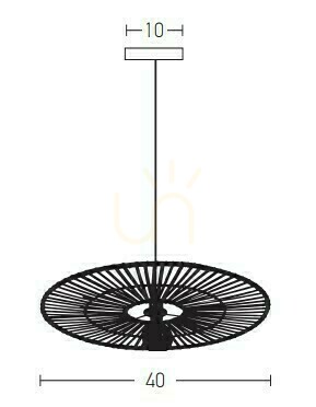 Kontrola Závěsné svítidlo Zambelis Bamboo Metal černé bambus E27