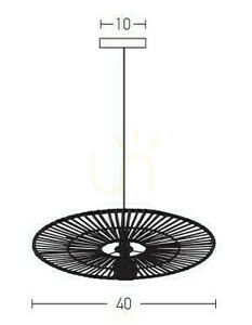 Závěsné svítidlo Zambelis Bamboo Metal bílé bambus E27 40 cm small 1