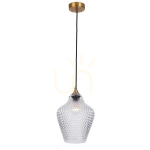 Závěsné světlo Zambelis E27 čiré sklo starožitná mosaz 20 cm small 0