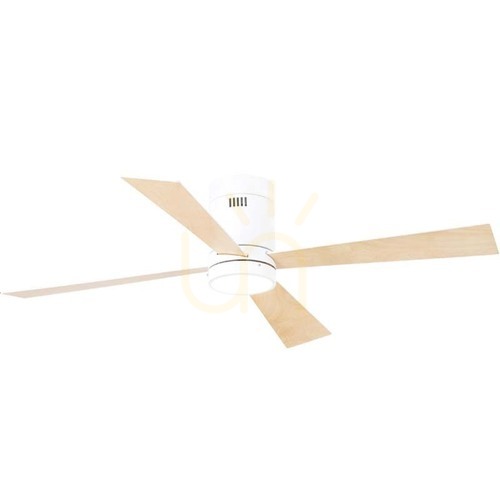 Kontrola Stropní ventilátor Zambelis bílý mat javorové dřevo 15W LED 124 cm