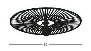 Stropní svítidlo Zambelis bílé bambusové E27 80 cm small 1
