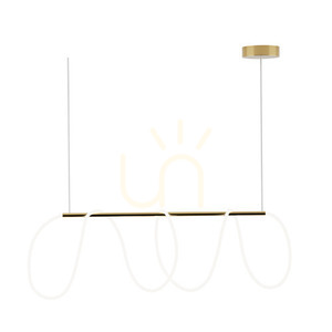 Závěsné LED svítidlo Zambelis 60W zlatý mat 120 cm 3000K small 1