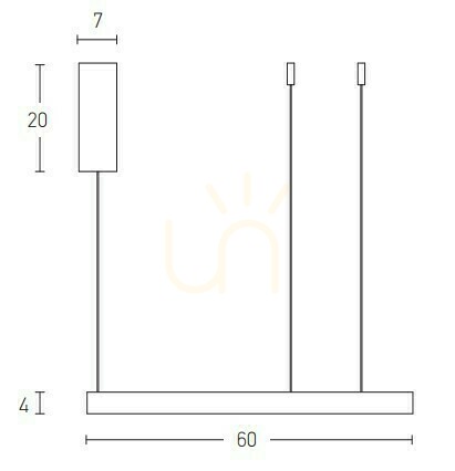 Pohled Závěsné LED svítidlo Zambelis 36W 3000K zlaté matné stmívatelné 60 cm Závěsné LED svítidlo Zambelis 36W 3000K zlaté matné stmívatelné 60 cm