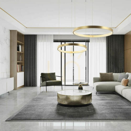 Kontrola Závěsné LED svítidlo Zambelis 36W 3000K zlaté matné stmívatelné 60 cm