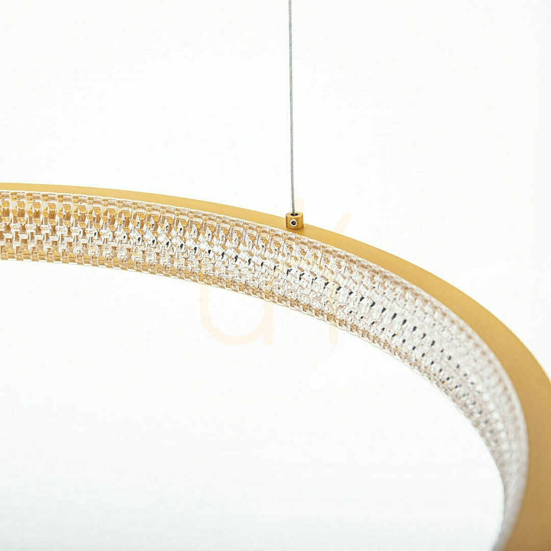 Zobrazit Závěsné LED svítidlo Zambelis 36W 3000K zlaté matné stmívatelné 60 cm Závěsné LED svítidlo Zambelis 36W 3000K zlaté matné stmívatelné 60 cm