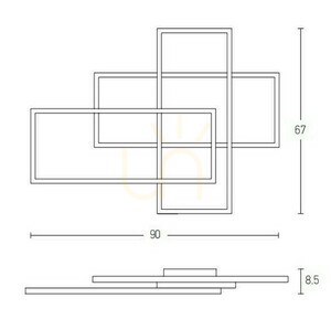Stropní světlo Zambelis Golden Leaf LED 55W 3000K stmívatelné zlaté matné small 2