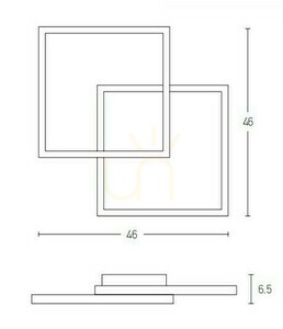 Stropní LED světlo Zambelis 25W 3000K stmívatelné černé hliník akryl small 2