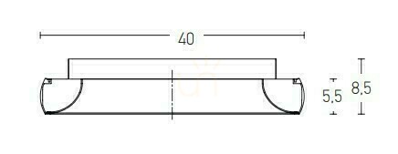 Kontrola Stropní LED světlo Zambelis 30W 3000K stmívatelné, pískově bílá, 40 cm