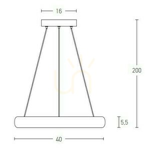 Závěsné svítidlo Zambelis 30W LED 3000K stmívatelné písečně bílé hliník akryl small 1