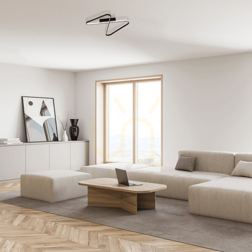 Kontrola Stropní LED světlo Zambelis 38W 3000K sandy black, hliník a křemík