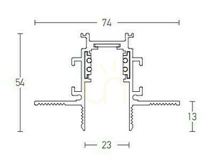 Magnetická hluboká stopa bez lemování 1M bílá ZAMBELIS small 1