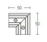 Kontrola Horizontální rohová spojka Zambelis 2085B-C2 pro magnetickou lištu 48V, sandy black
